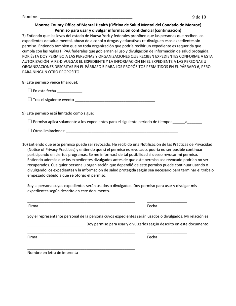 Remisiones De Assertive Community Treatment (Act) - Monroe County, New York (Spanish), Page 9