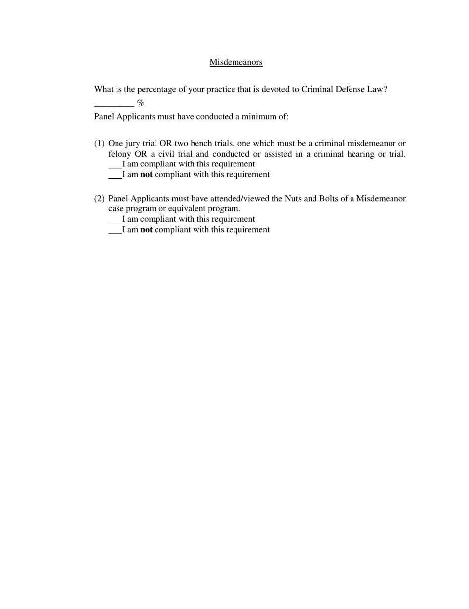 Panel Application - Assigned Counsel Program - Monroe County, New York, Page 8