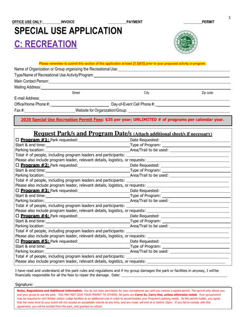 Special Use Application - Recreation - Monroe County, New York Download Pdf