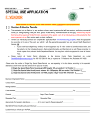 Document preview: Special Use Application - Vendor - Monroe County, New York