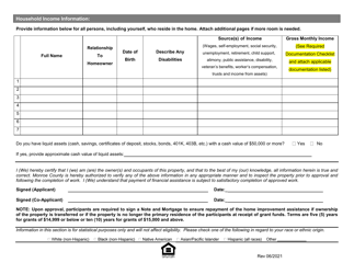 Home Improvement Program Application - Monroe County, New York, Page 4