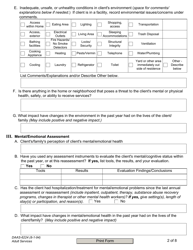 Form DAAS-6224 Adult Services Annual Assessment - North Carolina, Page 2
