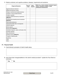 Form DAAS-6224 Adult Services Annual Assessment - North Carolina, Page 3
