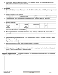 Form DAAS-6224 Adult Services Annual Assessment - North Carolina, Page 6
