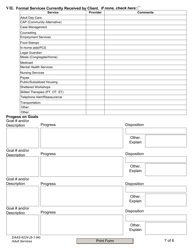 Form DAAS-6224 Adult Services Annual Assessment - North Carolina, Page 7