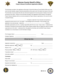 Form MB-181-18 Project Lifesaver Enrollment Application (Adult) - Monroe County, New York, Page 4