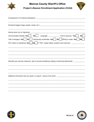 Form MB-182-18 Project Lifesaver Enrollment Application (Child) - Monroe County, New York, Page 3