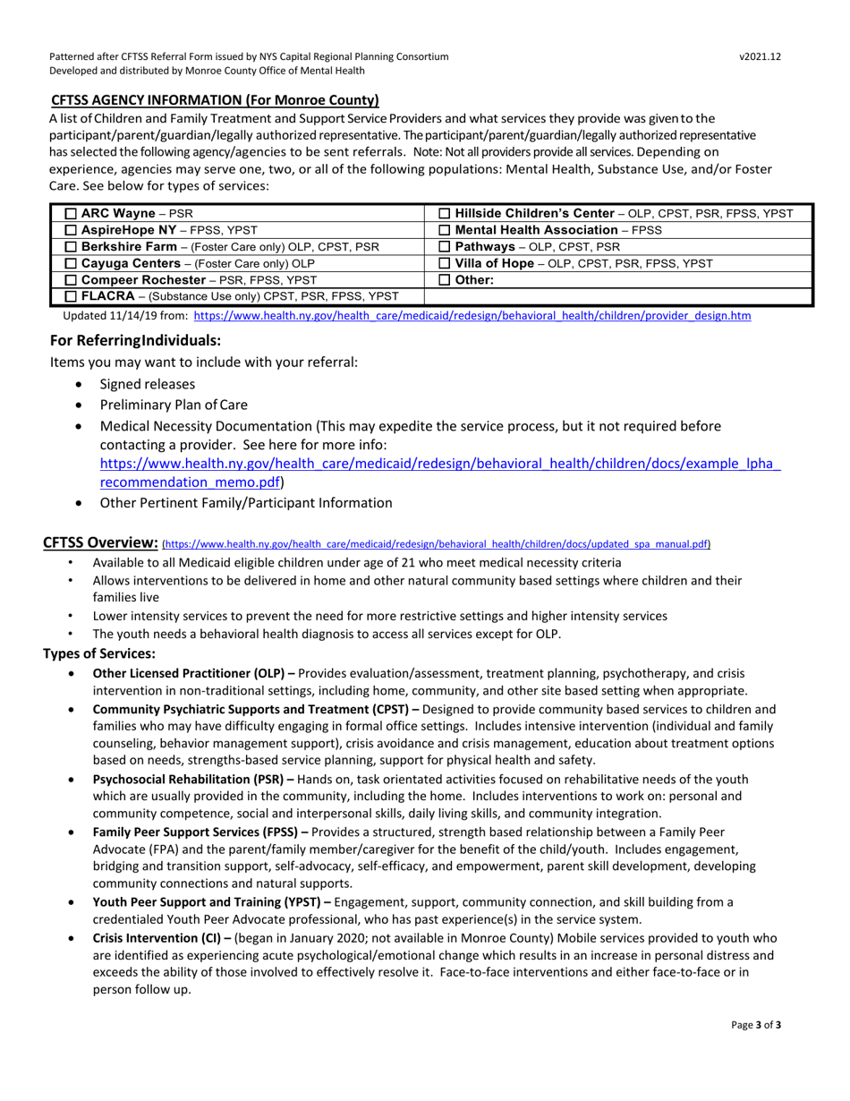 Monroe County, New York Children and Family Treatment and Support ...