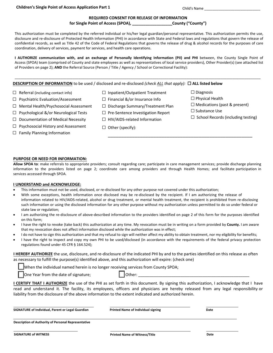 Childrens Single Point of Access Application - Monroe County, New York, Page 4