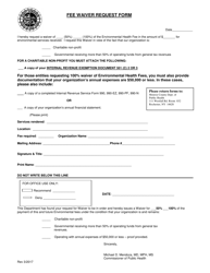 Document preview: Fee Waiver Request Form - Monroe County, New York