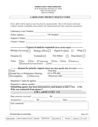 Document preview: Form PSL-221 Laboratory Priority Request Form - Monroe County, New York