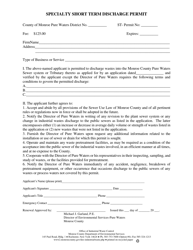 Specialty Short Term Discharge Permit - Monroe County, New York, Page 4