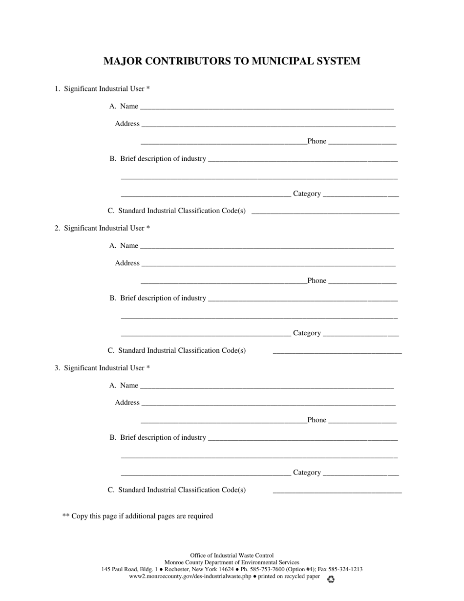 Application for Permit to Discharge Sludge at Pure Waters Treatment Facilities - Monroe County, New York, Page 4