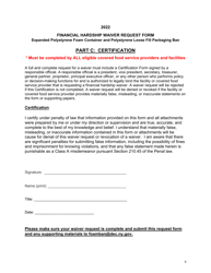Financial Hardship Waiver Request Form - Expanded Polystyrene Foam Container and Polystyrene Loose Fill Packaging Ban - New York, Page 9