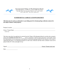 Summer Rental Application - Westhampton Beach, New York, Page 4
