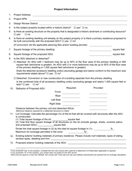 Form CDD-0009 Accessory Dwelling Unit (Adu) Planning Application - City of Sacramento, California, Page 3