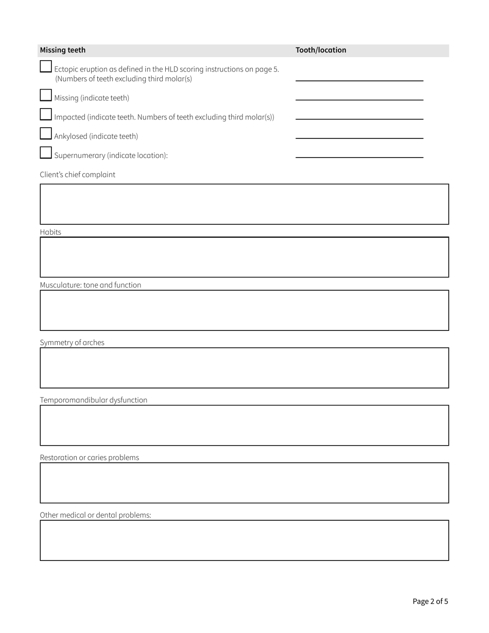 Form HCA13-666 Orthodontic Information Authorization Form - Washington, Page 2