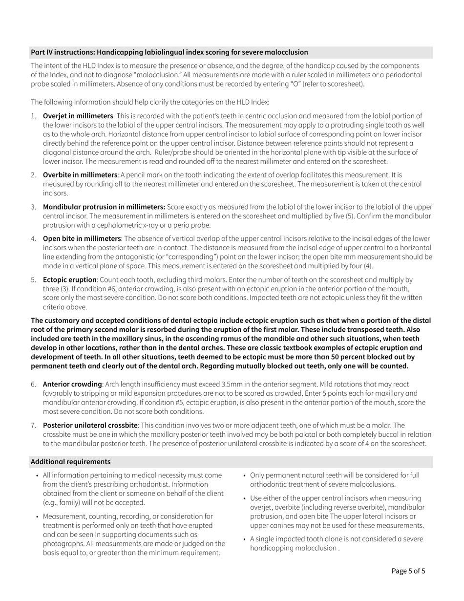 Form HCA13-666 Orthodontic Information Authorization Form - Washington, Page 5