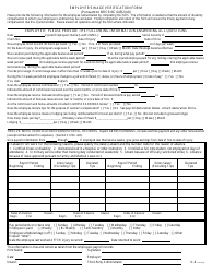 Form D-8 &quot;Employer's Wage Verification Form&quot; - Nevada