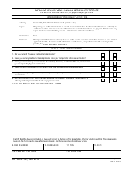 DA Form 7349 Initial Medical Review - Annual Medical Certificate