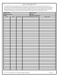 Form OCC1216 &quot;Medication Administration Authorization&quot; - Maryland, Page 2
