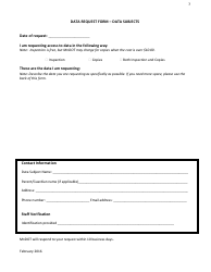 Document preview: Data Request Form - Data Subjects - Minnesota