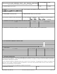 Document preview: DA Form 1103 Application for Army Emergency Relief