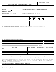 DA Form 1103 Application for Army Emergency Relief