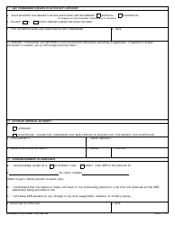 DA Form 1103 Application for Army Emergency Relief, Page 2