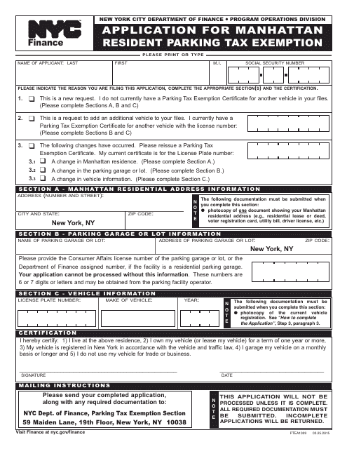 Form PTEA1099 - Fill Out, Sign Online and Download Printable PDF, New ...