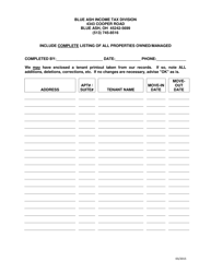 City of Blue Ash Landlord Questionnaire - City of Blue Ash, Ohio, Page 3