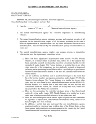 Form CL-0898-1009 &quot;Affidavit of Immobilization Agency&quot; - Volusia County, Florida