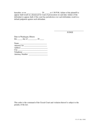 Form 171-171 Order for Replevin (Notice Served) - Lake County, Illinois, Page 2