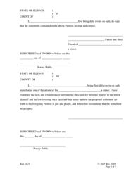 Form 171-303P Petition for Leave to Settle Cause of Action for Minor Plaintiff - Lake County, Illinois, Page 3