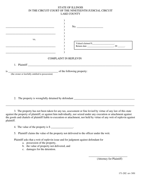 Form 171-202  Printable Pdf