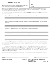 Document preview: Form 171-274 Motions to Vacate - Lake County, Illinois