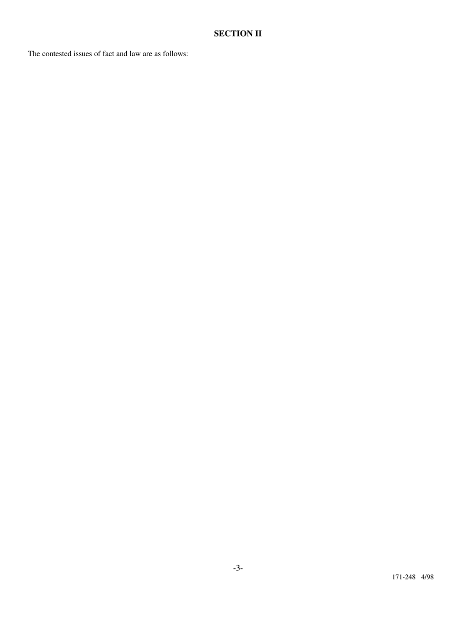 Form 171-248 Joint Trial Conference Memorandum - Lake County, Illinois, Page 3