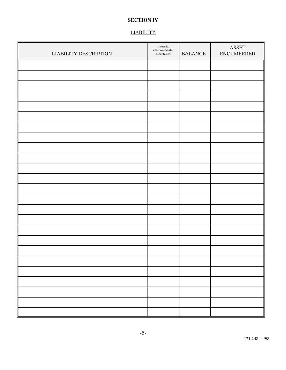 Form 171-248 Joint Trial Conference Memorandum - Lake County, Illinois, Page 5