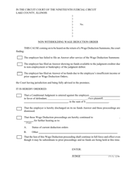 Form 171-7C Non-withholding Wage Deduction Order - Lake County, Illinois