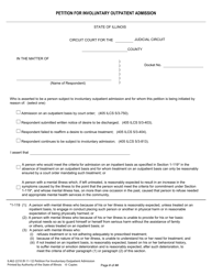Document preview: Form IL462-2210 Petition for Involuntary Outpatient Admission - Illinois
