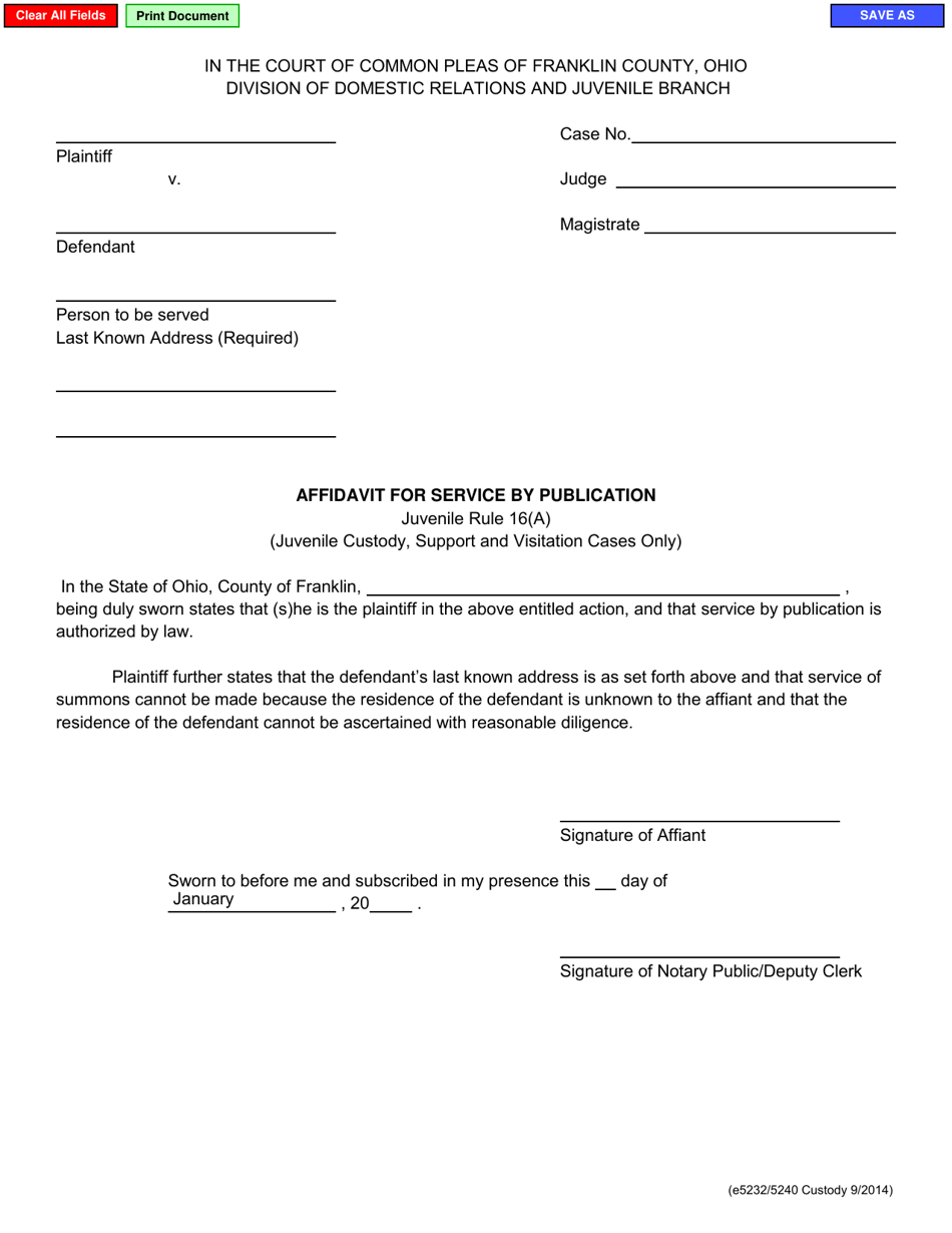 Form E5232/5240 - Fill Out, Sign Online and Download Fillable PDF ...