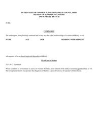 Complaint - and Cases - Franklin County, Ohio