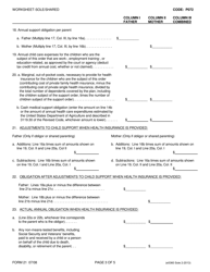 Form 21 (E5360) Child Support Computation Worksheet Sole Residential Parent or Shared Parenting Order - Franklin County, Ohio, Page 3