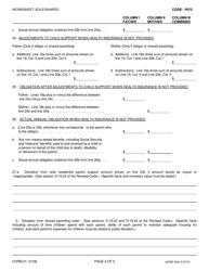 Form 21 (E5360) Child Support Computation Worksheet Sole Residential Parent or Shared Parenting Order - Franklin County, Ohio, Page 4