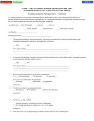 Document preview: Parenting Coordination Participant Survey - Franklin County, Ohio