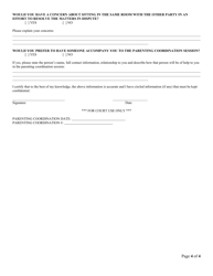Parenting Coordination Intake Form - Franklin County, Ohio, Page 4