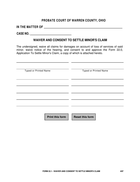 Form 22.1  Printable Pdf