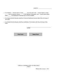 Form 24.6 Judgment Entry of Insolvency - Warren County, Ohio, Page 2