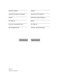 WCPC Form 50.0 Application for Appointment of Trustee - Warren County, Ohio, Page 2