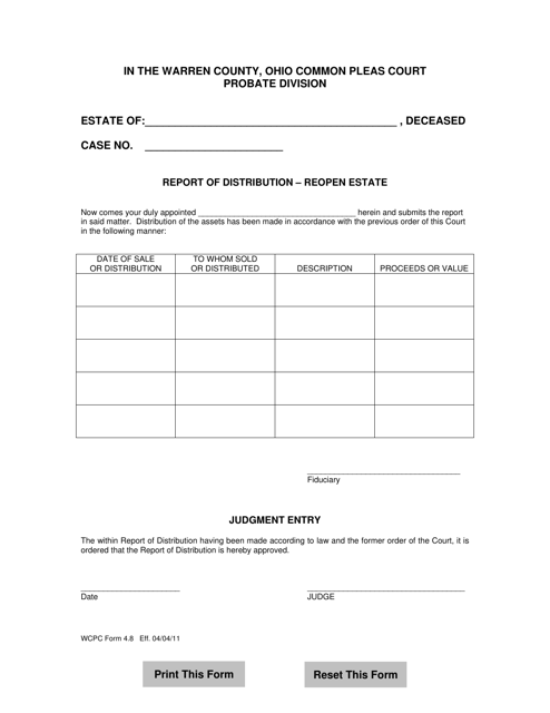 WCPC Form 4.8  Printable Pdf